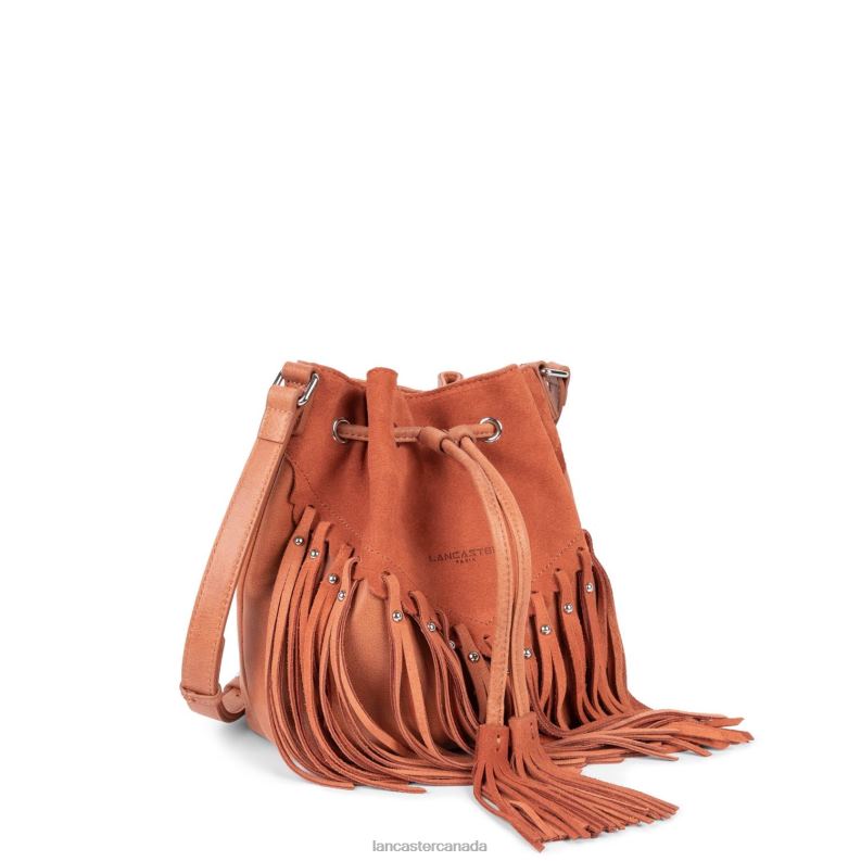 Women Bucket Bag Country Fringe 4J6H4547 Bag Terracotta Lancaster Paris