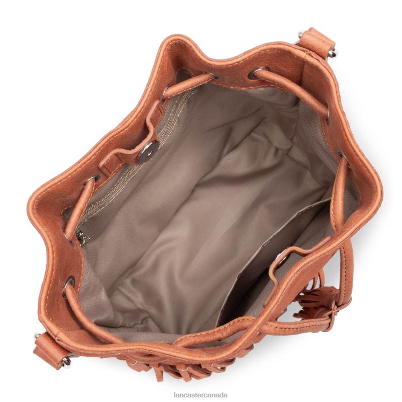 Women Bucket Bag Country Fringe 4J6H4547 Bag Terracotta Lancaster Paris