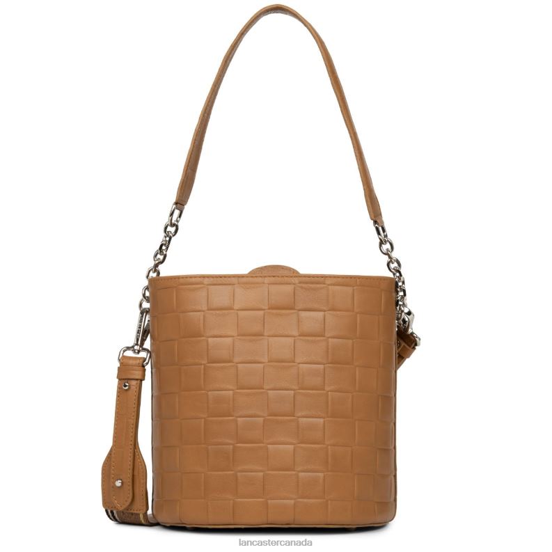 Women Bucket Bag Gaufre 4J6H4401 Bag Camel Lancaster Paris
