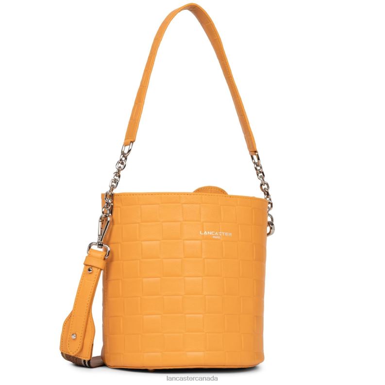 Women Bucket Bag Gaufre 4J6H4405 Bag Ocre Lancaster Paris