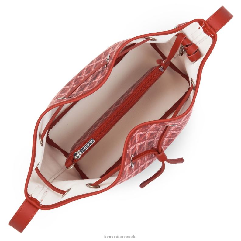 Women Bucket Bag Ikon 4J6H3864 Bag Carmin Lancaster Paris