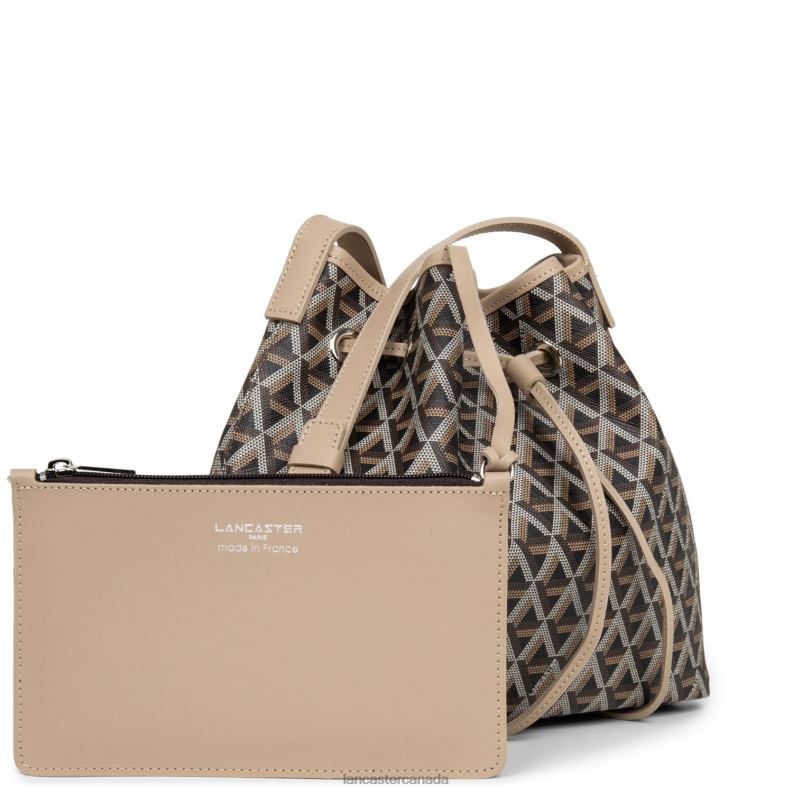 Women Bucket Bag Ikon 4J6H3868 Bag Marron-Nude Lancaster Paris