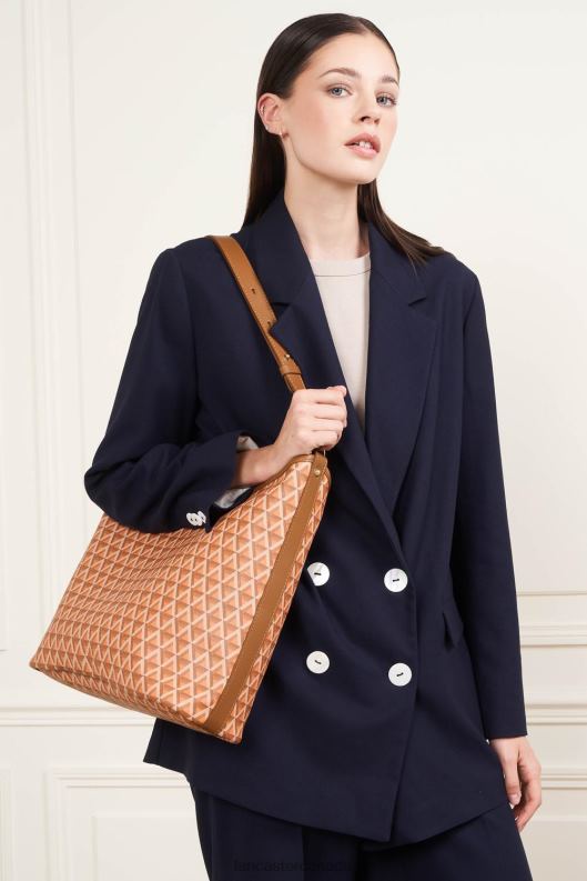 Women Bucket Bag Ikon It 4J6H4537 Bag Orange Lancaster Paris