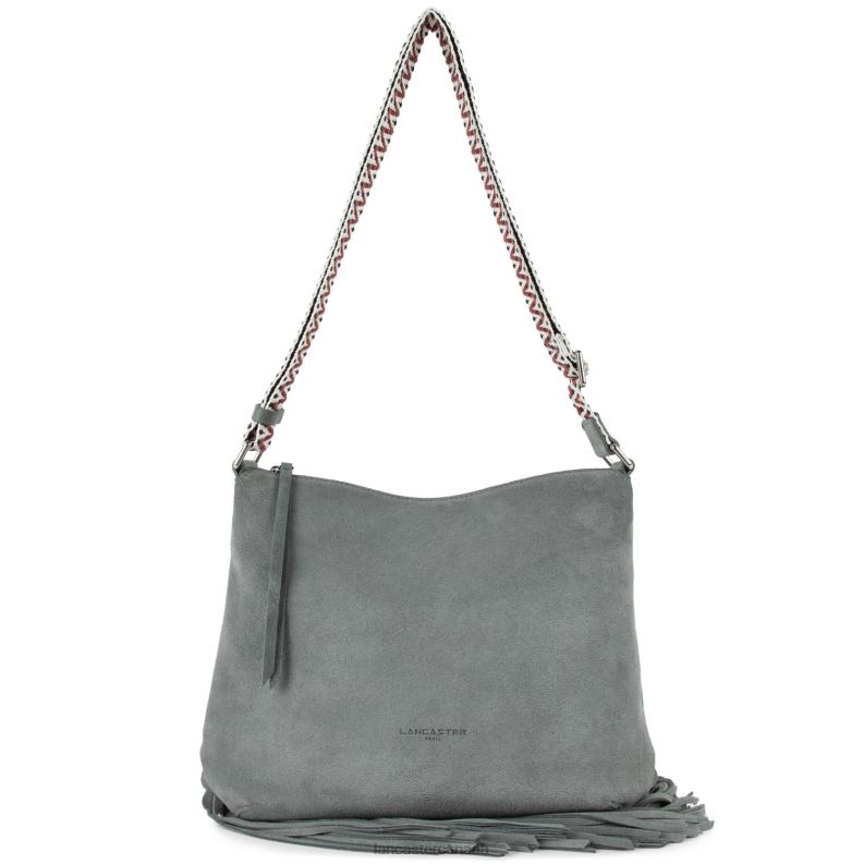 Women Bucket Bag Santa Fe Fringe 4J6H3395 Bag Gris Lancaster Paris