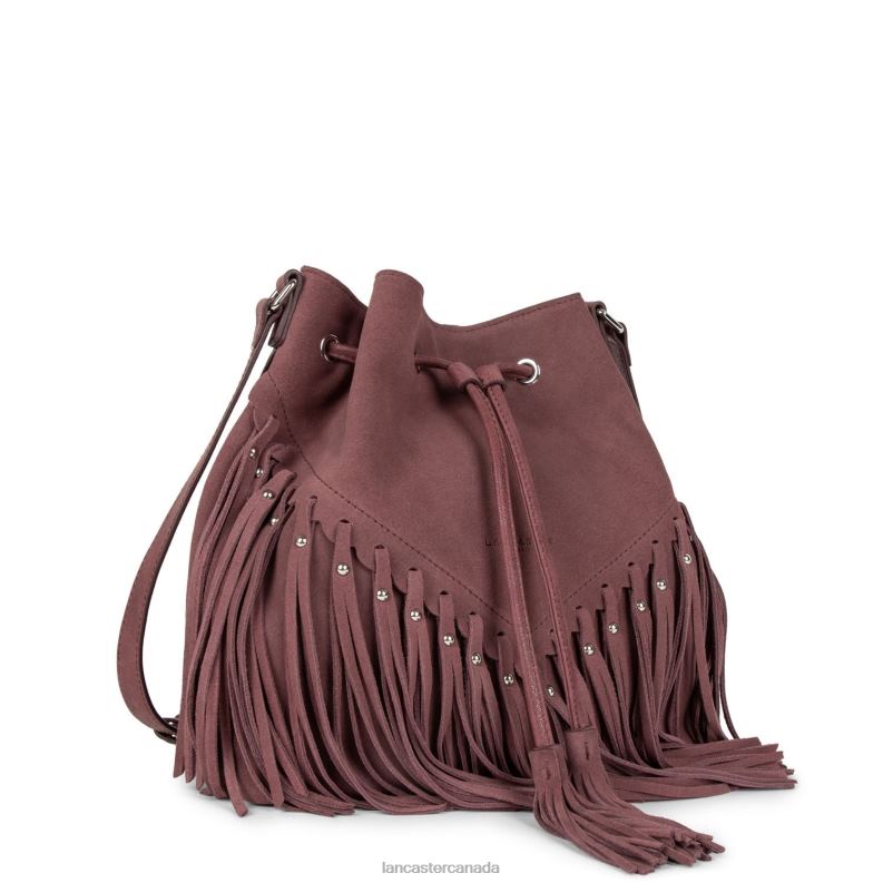 Women Bucket Bag Santa Fe Fringe 4J6H3700 Bag Bordeaux Lancaster Paris