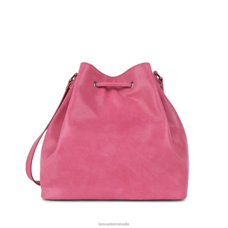 Women Bucket Bag Santa Fe Fringe 4J6H3701 Bag Fuxia Lancaster Paris