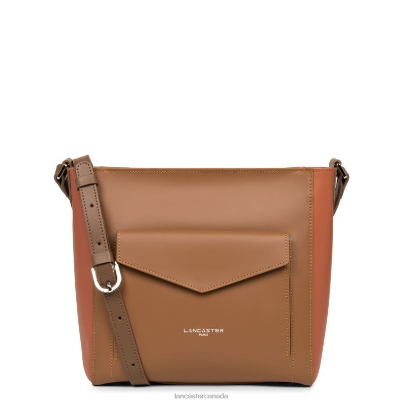 Women Bucket Bag Smooth 4J6H4284 Bag Camel-Potiron-Vison Lancaster Paris