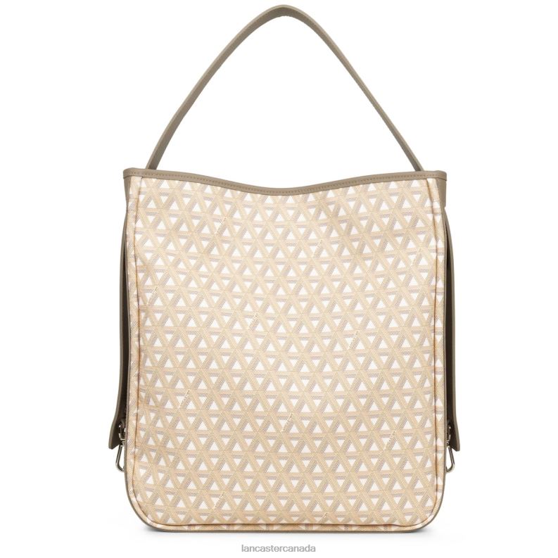 Women Large Bucket Bag Ikon 4J6H4551 Bag Beige Lancaster Paris