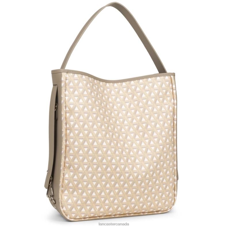 Women Large Bucket Bag Ikon 4J6H4551 Bag Beige Lancaster Paris