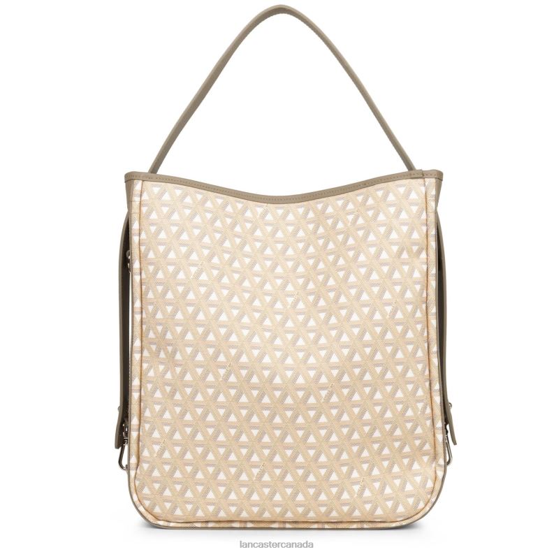 Women Large Bucket Bag Ikon 4J6H4551 Bag Beige Lancaster Paris