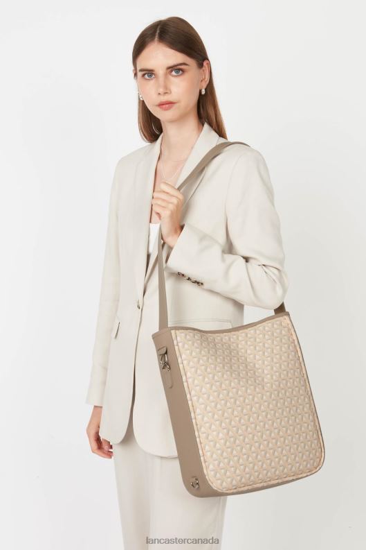 Women Large Bucket Bag Ikon 4J6H4551 Bag Beige Lancaster Paris