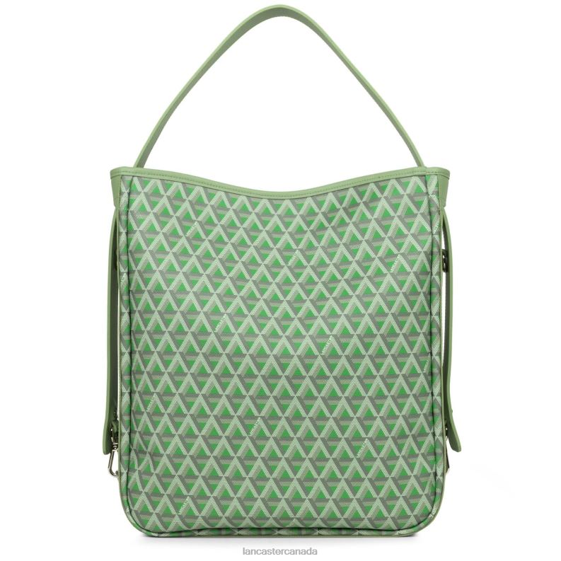 Women Large Bucket Bag Ikon 4J6H4553 Bag Vert Lancaster Paris