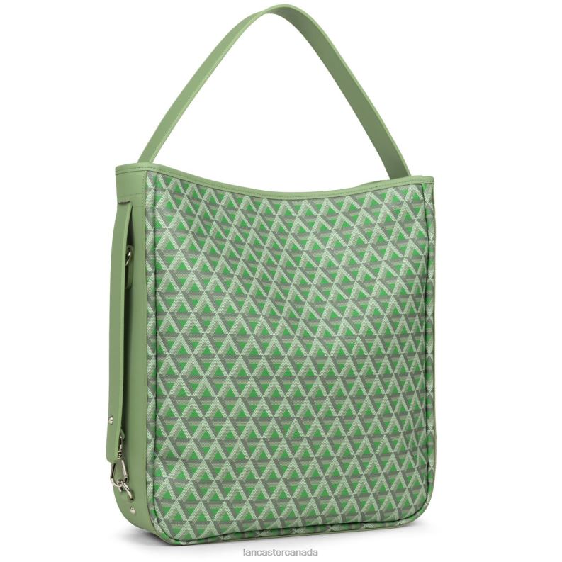 Women Large Bucket Bag Ikon 4J6H4553 Bag Vert Lancaster Paris