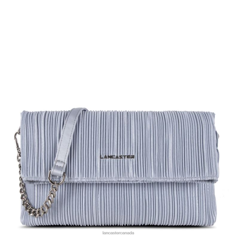 Women Clutch Ceremonie Satin Drape 4J6H1187 Bag Gris Clair Lancaster Paris