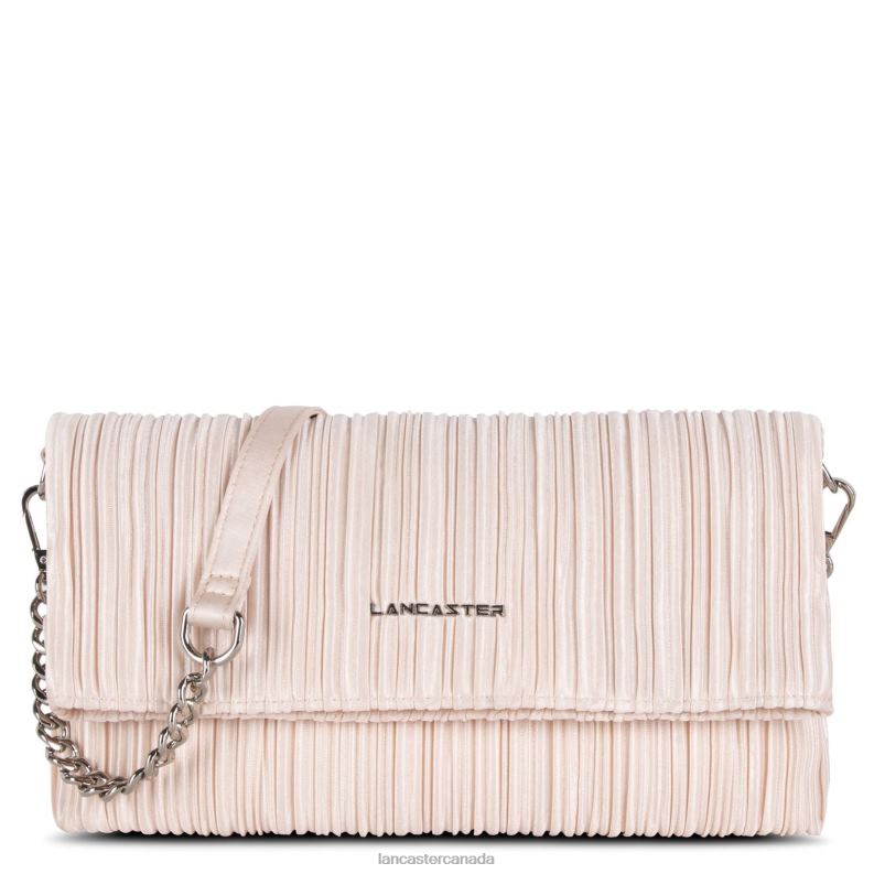Women Clutch Ceremonie Satin Drape 4J6H1188 Bag Nude Lancaster Paris