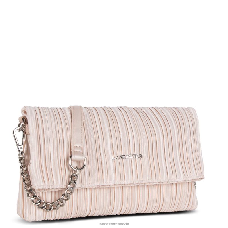 Women Clutch Ceremonie Satin Drape 4J6H1188 Bag Nude Lancaster Paris