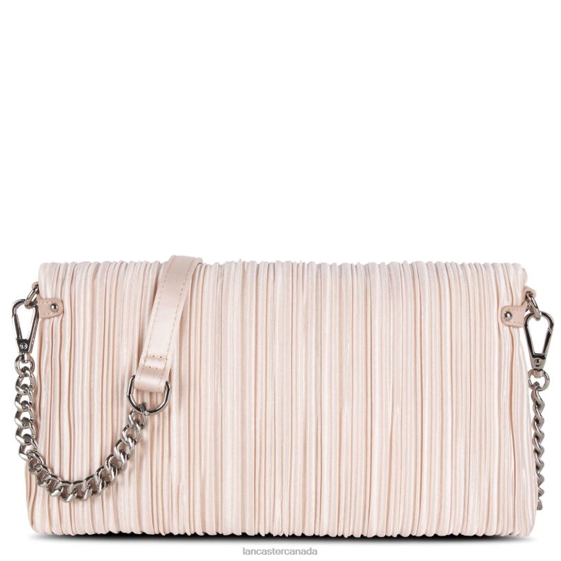 Women Clutch Ceremonie Satin Drape 4J6H1188 Bag Nude Lancaster Paris