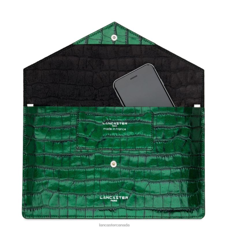 Women Clutch Exotic Croco 4J6H1164 Bag Emeraude Lancaster Paris