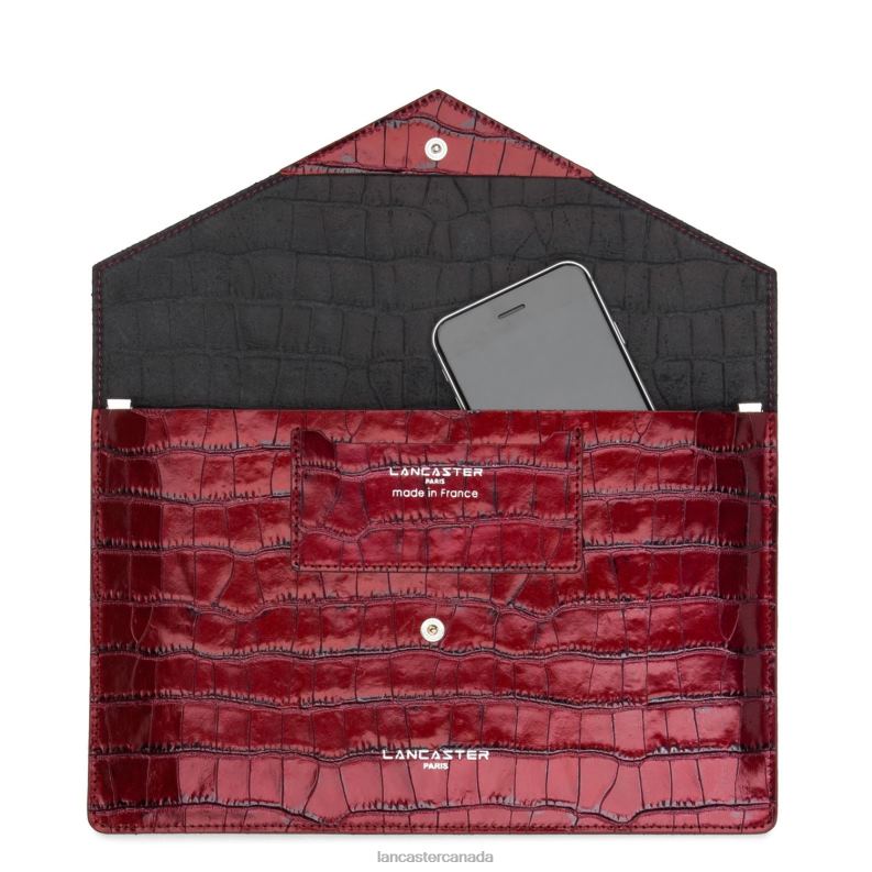 Women Clutch Exotic Croco 4J6H1166 Bag Rubis Lancaster Paris