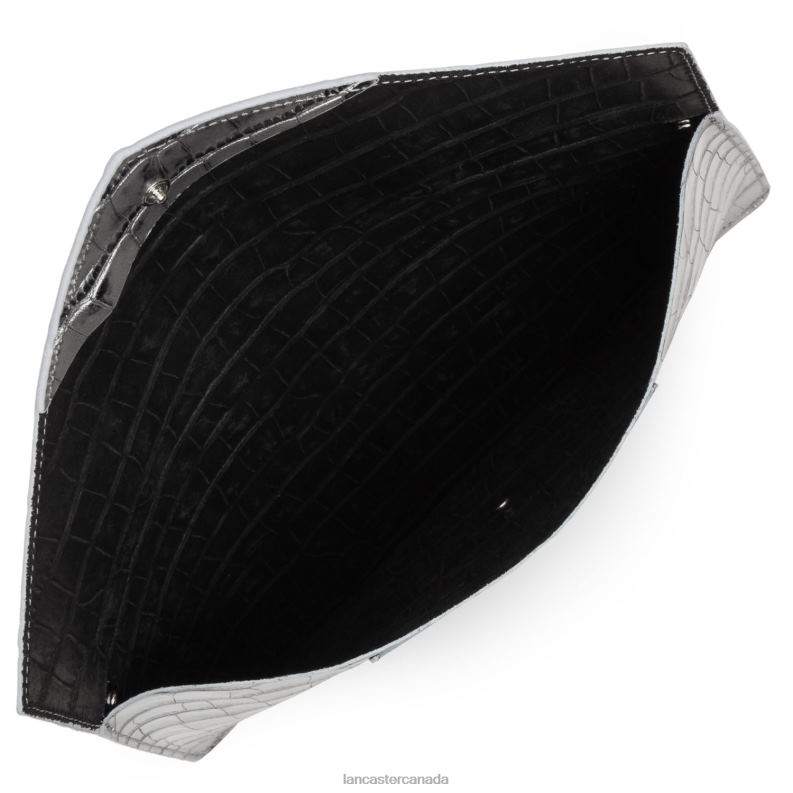 Women Clutch Exotic Croco 4J6H1168 Bag Etain Lancaster Paris