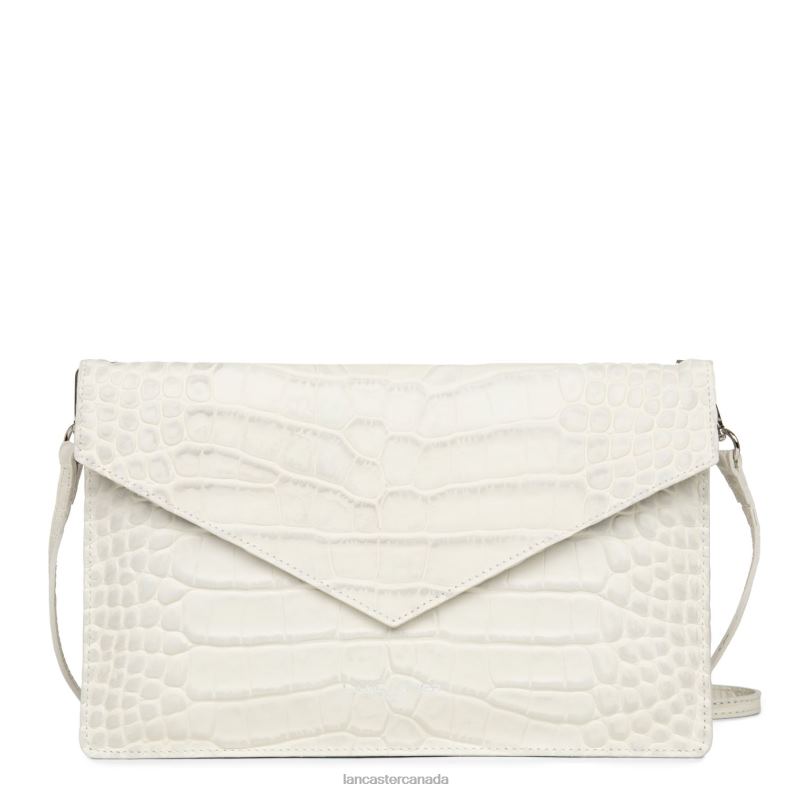 Women Clutch Exotic Croco 4J6H1169 Bag Beige Lancaster Paris
