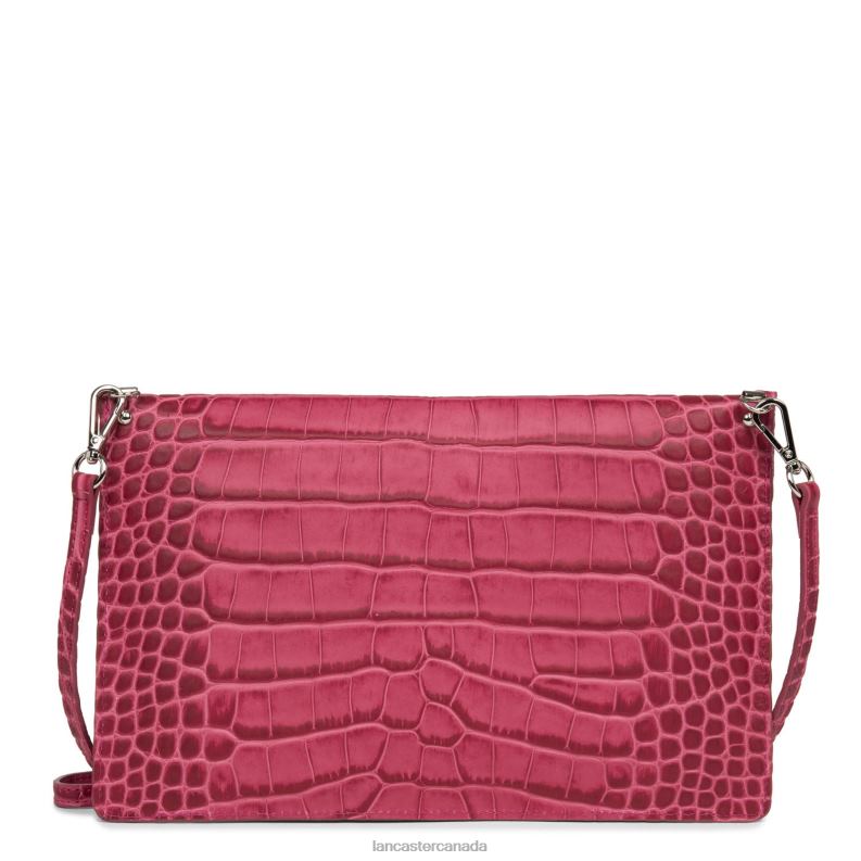 Women Clutch Exotic Croco 4J6H1172 Bag Fuxia Lancaster Paris