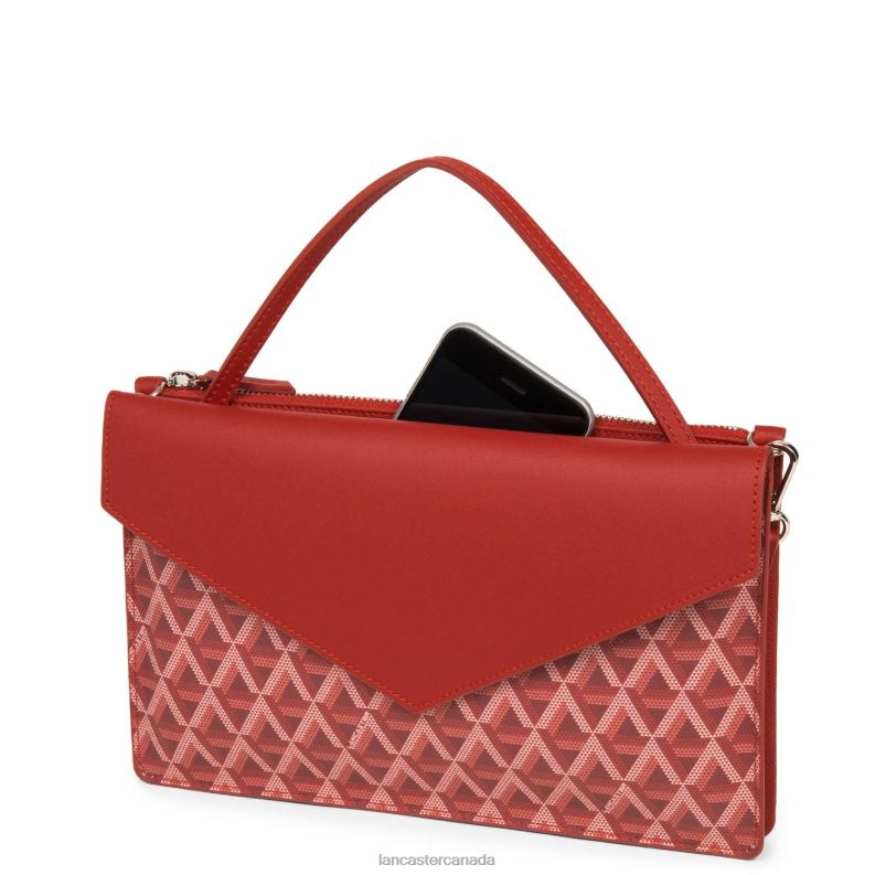 Women Clutch Ikon 4J6H1175 Bag Carmin Lancaster Paris
