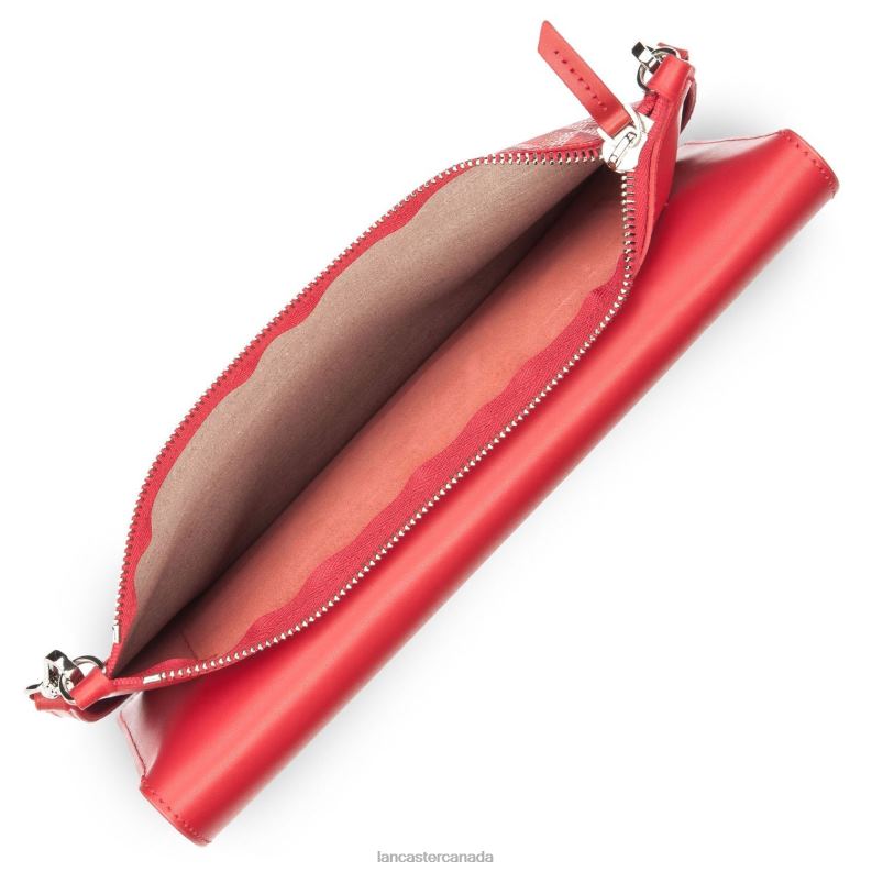 Women Clutch Ikon 4J6H1176 Bag Rouge Lancaster Paris