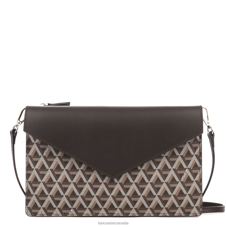 Women Clutch Ikon 4J6H1178 Bag Marron Lancaster Paris