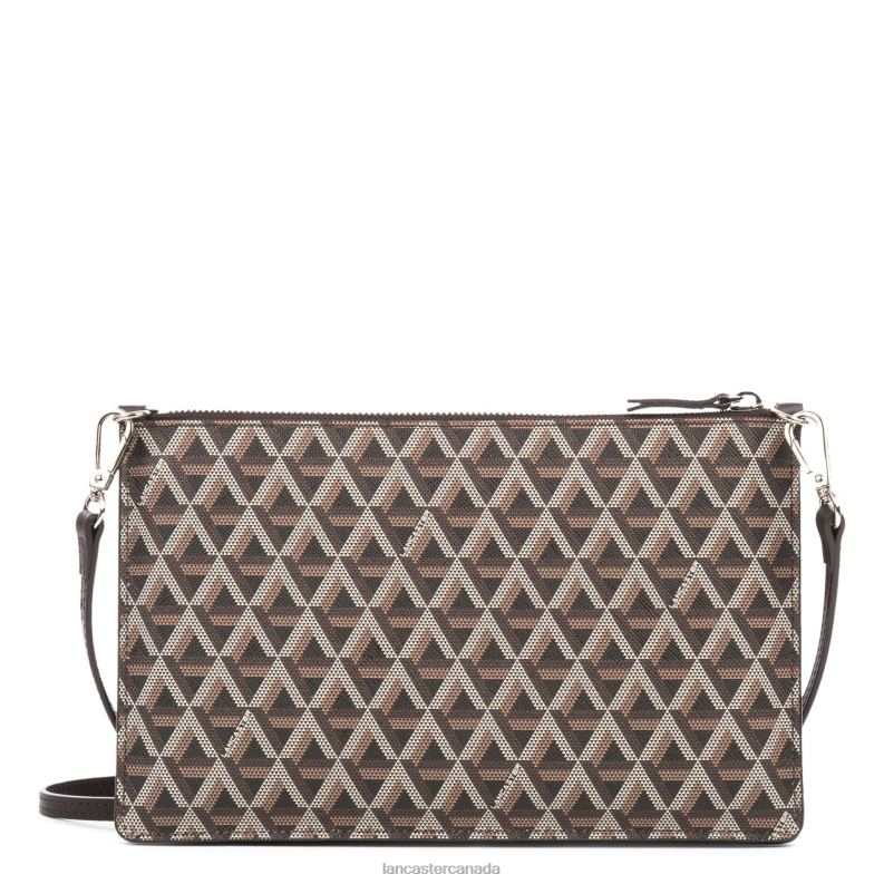 Women Clutch Ikon 4J6H1178 Bag Marron Lancaster Paris