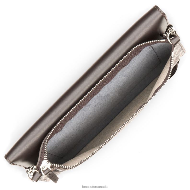 Women Clutch Ikon 4J6H1178 Bag Marron Lancaster Paris