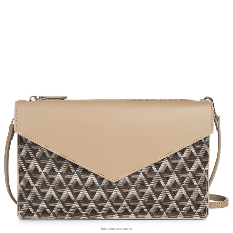 Women Clutch Ikon 4J6H1180 Bag Marron-Nude Lancaster Paris
