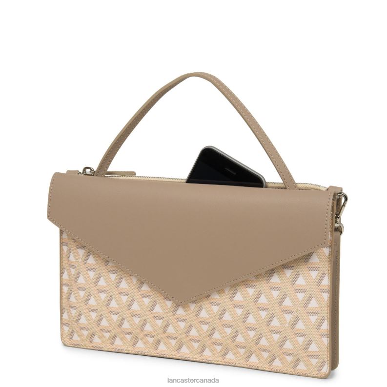 Women Clutch Ikon 4J6H1182 Bag Beige Lancaster Paris