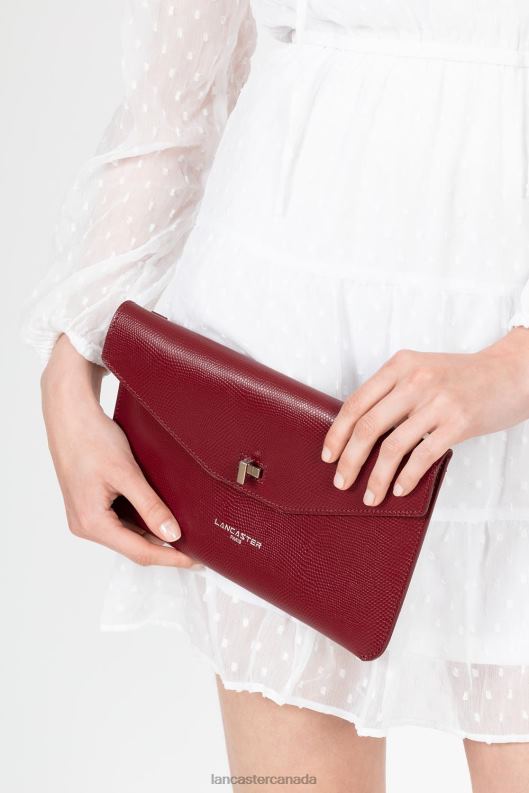 Women Clutch Lucertola 4J6H1126 Bag Carmin Lancaster Paris