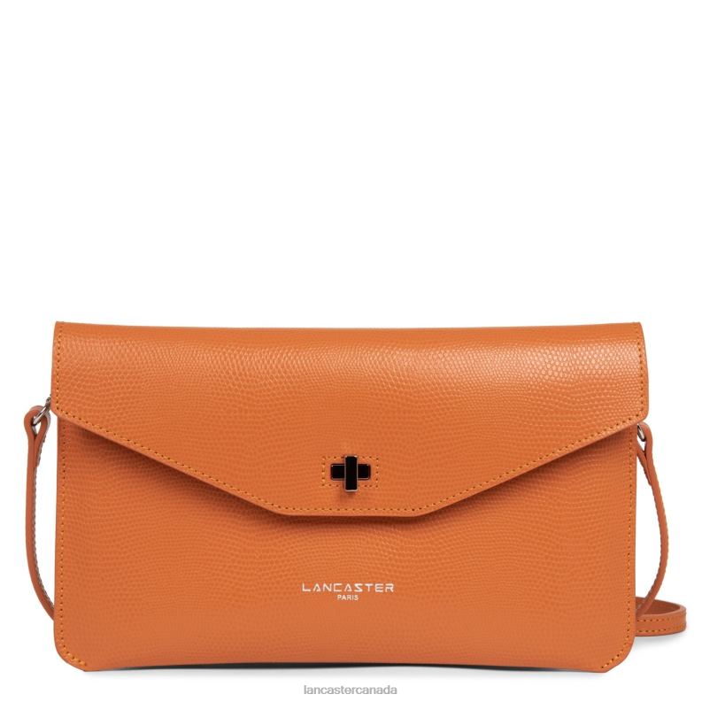 Women Clutch Lucertola 4J6H1129 Bag Orange Lancaster Paris