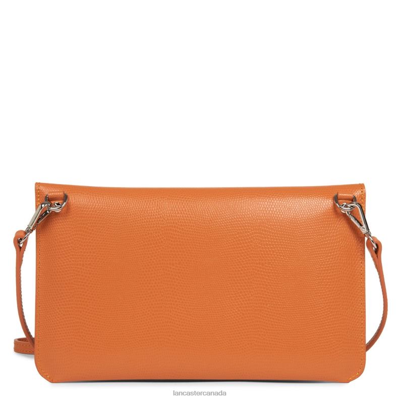 Women Clutch Lucertola 4J6H1129 Bag Orange Lancaster Paris