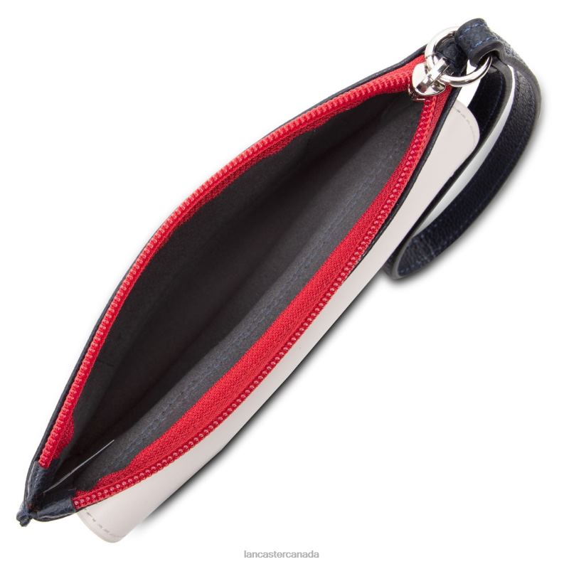 Women Clutch Maya 4J6H1135 Bag Bleu Fonce-Ecru-Rouge Lancaster Paris