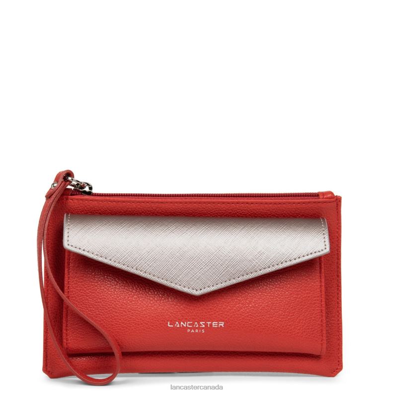 Women Clutch Maya 4J6H1141 Bag Rouge-Or Rose-Carmin Lancaster Paris