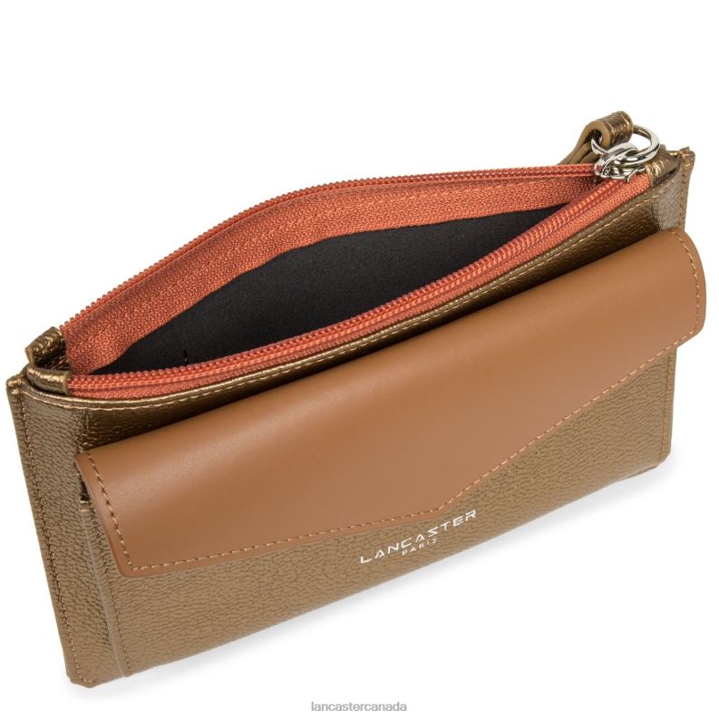 Women Clutch Maya 4J6H1142 Bag Bronze-Camel-Potiron Lancaster Paris