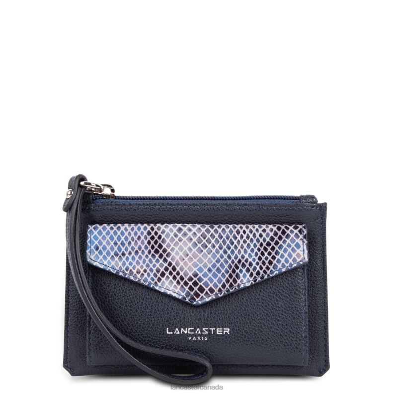 Women Clutch Maya New 4J6H1212 Bag Bleu Fonce-Python Lancaster Paris