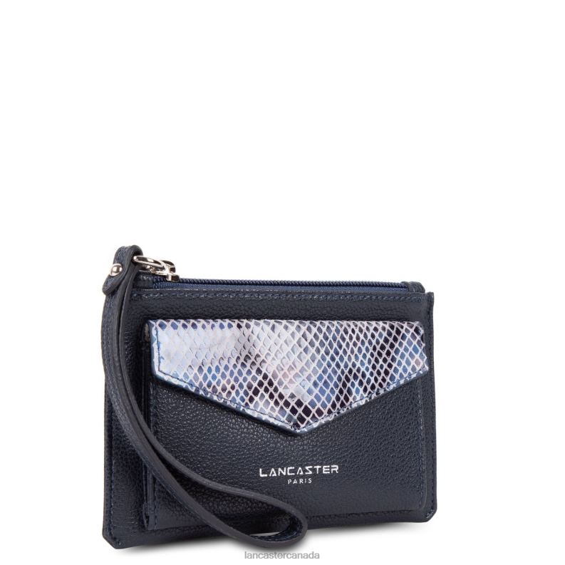 Women Clutch Maya New 4J6H1212 Bag Bleu Fonce-Python Lancaster Paris