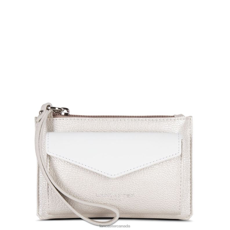 Women Clutch Maya New 4J6H1224 Bag Nacre-Blanc-Nude Lancaster Paris