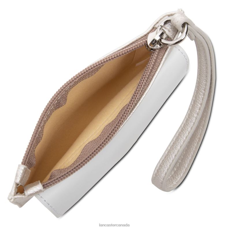 Women Clutch Maya New 4J6H1224 Bag Nacre-Blanc-Nude Lancaster Paris