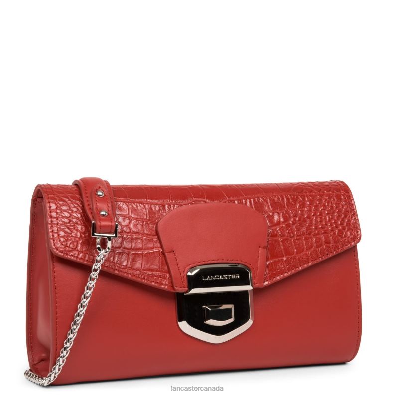 Women Clutch Parisienne Sophia 4J6H1245 Bag Rouge Croco Lancaster Paris