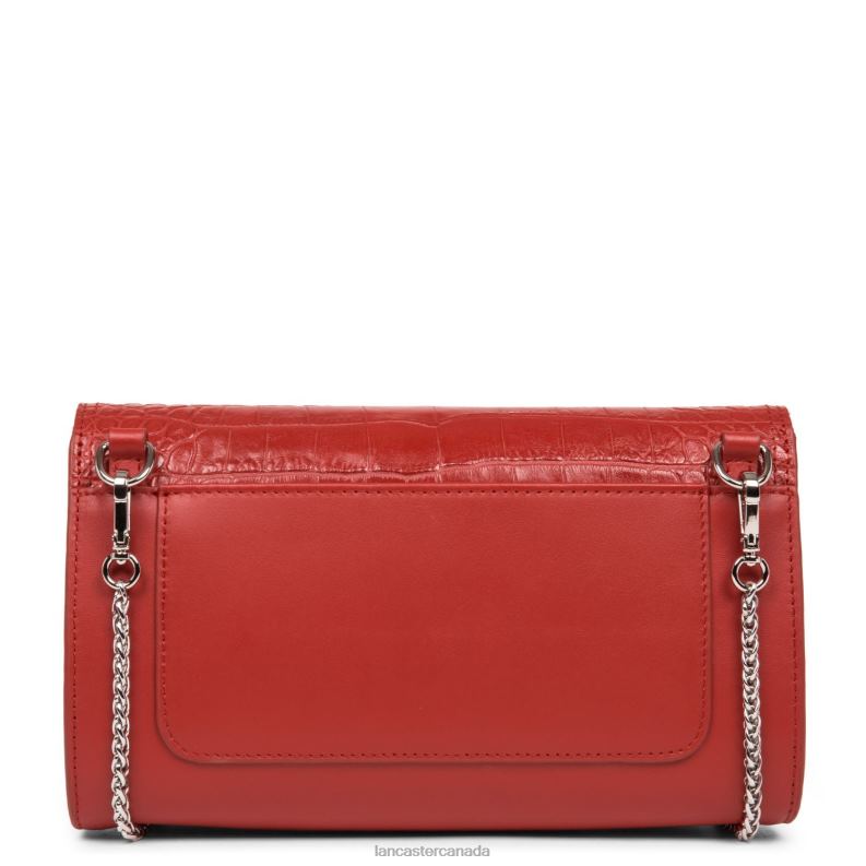 Women Clutch Parisienne Sophia 4J6H1245 Bag Rouge Croco Lancaster Paris