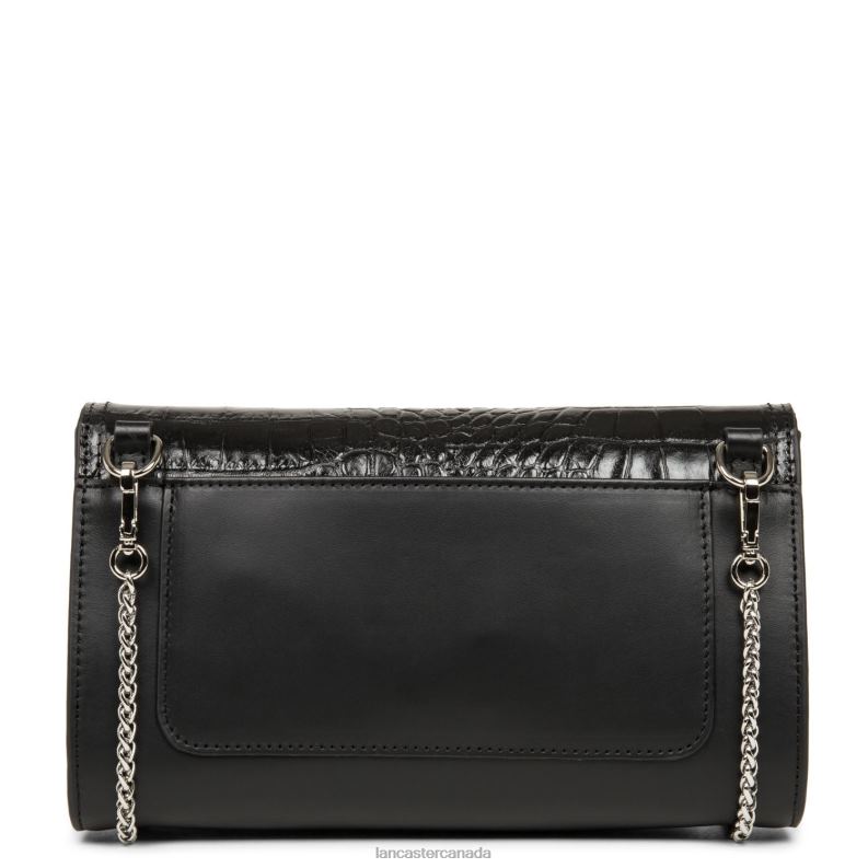 Women Clutch Parisienne Sophia 4J6H1247 Bag Noir Croco Lancaster Paris