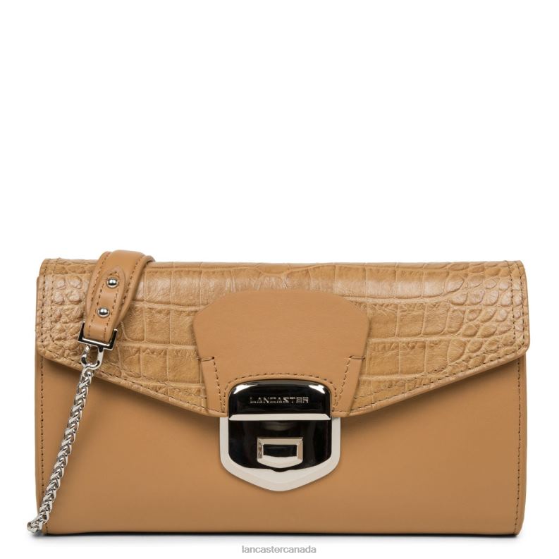 Women Clutch Parisienne Sophia 4J6H1250 Bag Sable Croco Lancaster Paris