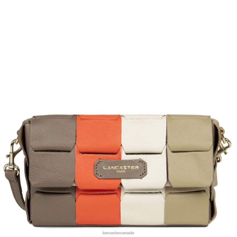 Women Clutch Studio Enlace 4J6H1118 Bag Taupe Multi Lancaster Paris
