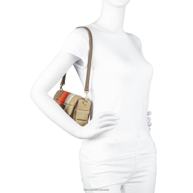 Women Clutch Studio Enlace 4J6H1118 Bag Taupe Multi Lancaster Paris