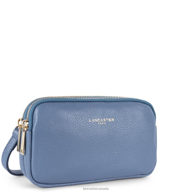 Women Double Clutch Dune 4J6H1263 Bag Bleu Stone Lancaster Paris